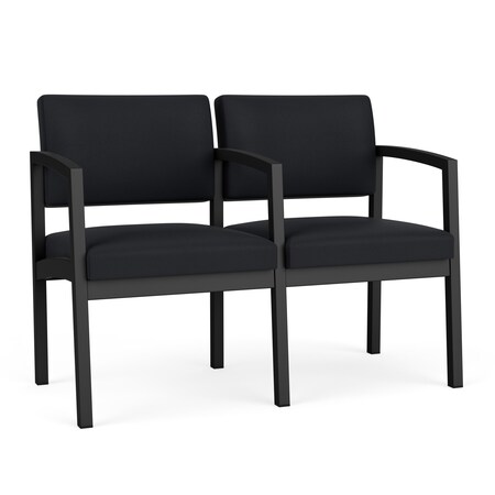 Lesro Lenox 2 Seat Tandem Seating W/ Arm, 43.5 in W 24.5 in L 32 in H LS2103